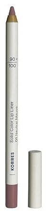 Korres Solid Color Lip Liner Neutral Nude 02, läppkonturpenna för konturering och fyllning, intensiv färg, silikon och parabenfri, 1,2 g