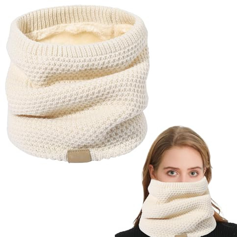 Cerioll Tour de Cou, Cache-Cou Hiver, Écharpe Circulaire Tricotée, Cou Doublée de Tube, Écharpe en Polaire Thermique Doux, Gaiter Masque pour Moto Ski Marche Course Voyage Vélo pour Hommes et Femmes