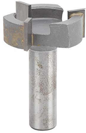 Fraise à bois professionnelle à 3 cannelures en T pour contreplaqué MDF et panneaux de particules avec tige 12,7 mm 1/2 en alliage YG6 et construction en acier au carbone 45