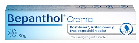 Bepanthol Crema Hidratante, Protege y Regenera la Piel Seca e Irritada, incluso Tras Tratamientos Estéticos y Exposición Solar, 30 g