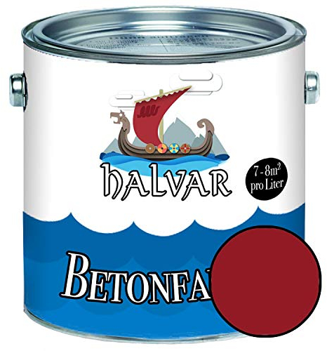 betongfärg/golvbeläggning sidenmatt röd RAL 3000-3031 fasadfärg (5 L, RAL 3003 Rubin) Halvar