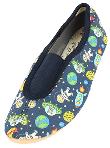 Beck Jungen Space Hausschuh, Blau, 21 EU