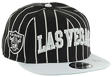 New Era 9Fifty Raiders Stripes KepsEra Herrar - flat brim hatt basebollkeps NFL-keps Snapback, med skärm Vinter höst-vinter - One Size svart