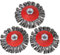 Winkelschleifer Drahtbürsten Set, 125 mm Kegelbürsten, M14 Topfbürste für Reinigen und Schleifen( 3 Stück )