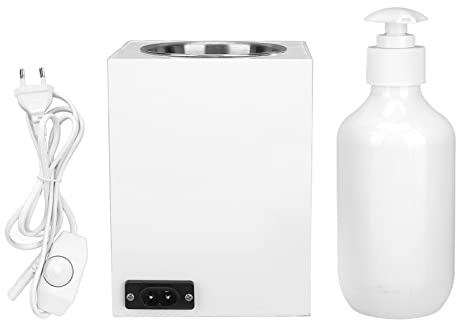 HUSHUI Massageöl-Flaschenwärmer, Verstellbarer Einzelflaschen-Lotionswärmer, Schnell Erwärmender Cremewärmer-Spender Spa-Salon-Heimmassagen(Weiß)