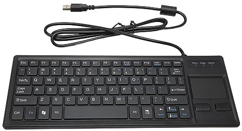 ciciglow Tastatur mit Touchpad, Kabelgebunden, USB2.0, Tragbar, HUB-Funktion