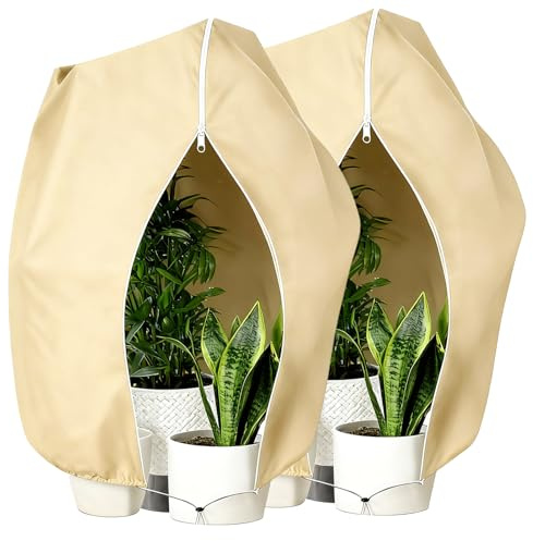 GROOFOO Tessuto Non Tessuto per Piante,2 Pezzi 120x180cm Copertura Piante Inverno,Telo Piante Inverno,Protezione Piante Inverno 80g/m²,Protezione Invernale Piante per Palme Piante da Balcone