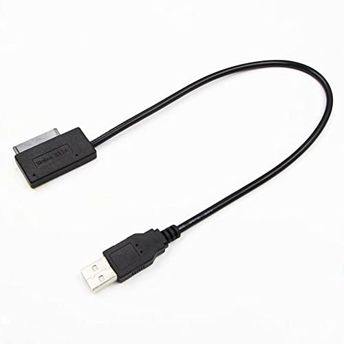 Wlauqueta Adattatore USB 35CM PC 6P+7P CD DVD Rom Convertitore a USB 2.0 Slimline 13 Pin Drive Cable per PC Notebook