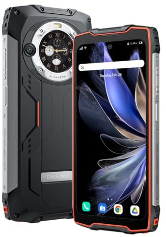 Blackview BV9300 PRO Smartphone Rugged(100LM Torcia), 16GB+256GB, 15080mAh Batteria, 6,7'' 120Hz 2.3K Display, 64MP+32MP Fotocamera, IP68 IP69K Android 13 Impermeabile Cellulare, GPS NFC Arancione