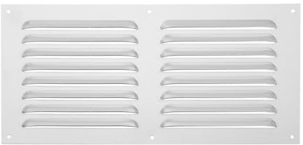 PATIKIL 16 x 12 Inch Aluminum Vent Cover, Screen Air Grille Ventilation Cover HVAC Louvered Grill for Home Kitchen Fireplace Wall Ceiling, Silver Tone