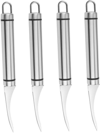 MAGICLULU 4 Pz Sguscia Gamberi Strumento per La Pulizia dei Gamberi Deveiner per Gamberi da Cucina Dispositivo per Pelare i Gamberi Strumenti Domestici Acciaio Inossidabile 304 Silver