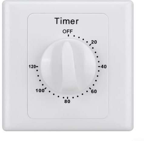 Minuteur de minuterie, compte à rebours, prise de contrôle de minuterie mécanique multifonction, 100 ~ 240 V LED indicateur minuterie interrupteur (120 minutes)