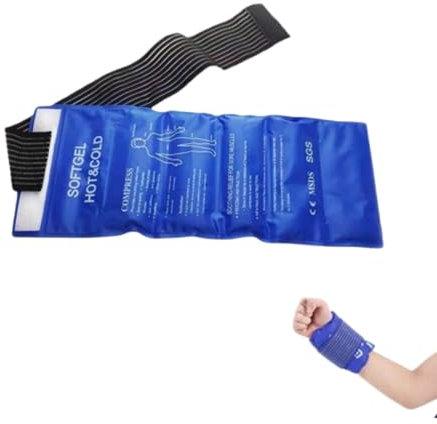 Ghiaccio Gel Riutilizzabile, Cuscinetto Refrigerante di Alta Qualità, Borsa del Ghiaccio per Impacchi Caldi e Freddi, Impacchi Gel Freddi e Caldi 44 x 18 cm, per Dolori Post Infortunio Riabilitazi