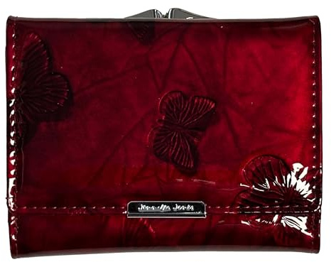 BagandBelt Damen-Bügelbörse-RFID-Butterfly-Design (rot)