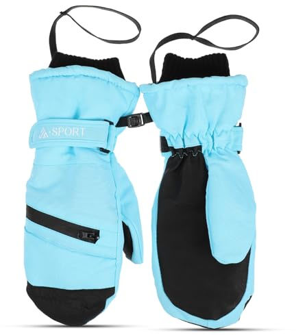 Toddmomy Guantes de Invierno para Exterior 1 Par Azul, Nylon Algodón