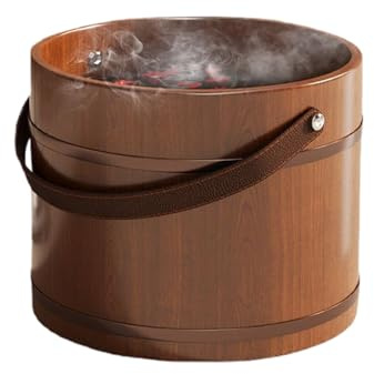 Piede naturale, rilassante pedicure, vasca idromassaggio per il benessere quotidiano, adorabile struttura in legno, strumento per il bagno per la cura della casa, ammollo lenitivo per anziani, donne
