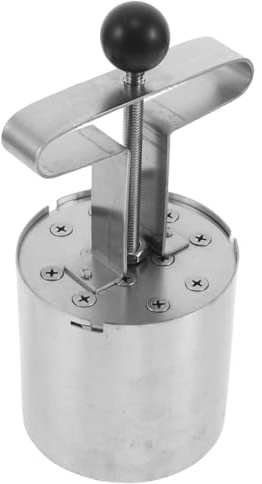 ROMISBABA Pressa Manuale per Bricchette a Nido D’Ape in Acciaio Inox 9Cm Stampo Multiforo per Combustibile Solido Produttore Fai da Te per Bricchette di Carbone Domestiche