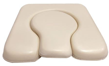 PU Commode Seat Cushion, Commode Seat Cushion White Padded Cushion for Bedside Commodes, Chair, Shower Wheelchair