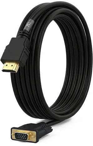 Generico Cavo Convertitore HDMI a VGA Unidirezionale, Adattatore HDMI VGA 1080p con Cavo 1m, Compatibile PC, Laptop, Console e Proiettore, Trasmissione Video Stabile - Non Compatibile con MacBook