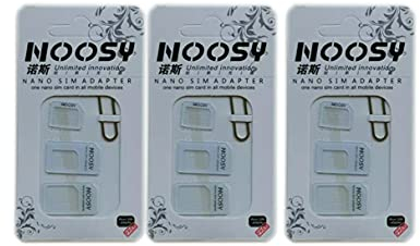 AptoFun Simkarten Adapter Set + Simkarten Nadel in Weiß für Nanosim, Mikrosim und Standard SIM. Für iPhone XR,8,7,6,5,5s, 4, 4S, 3G, 3GS, HTC, Samsung, Sony,Huawei Simkarten Adapter Set in Weiß