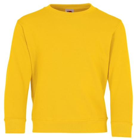 Fruit of the Loom Unisex barn set-in klassisk sweatshirt, Solrosregn, 152