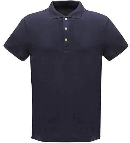Regatta Professional Mens Classic Polo Shirt, 3 Buttons - Perfect for Work or Casual Wear Navy