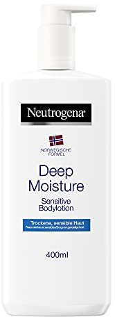Neutrogena Norwegische Formel Bodylotion, Deep Moisture Sensitive, parfümfrei, für sensible trockene Haut, 3 x 400ml