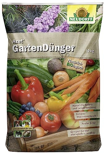 Neudorff Azet GartenDünger – Bio Gartendünger fördert die Blühkraft und reiche Ernte aller Gartenpflanzen mit natürlicher Sofort- & Langzeitwirkung, 10 kg