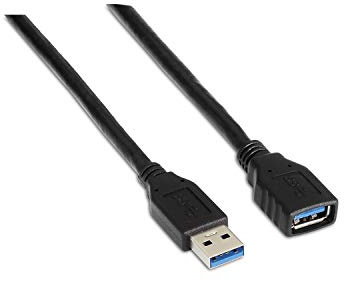 Aisens - Cable Usb 3.0. Tipo A/M-A/H. Negro. 1M