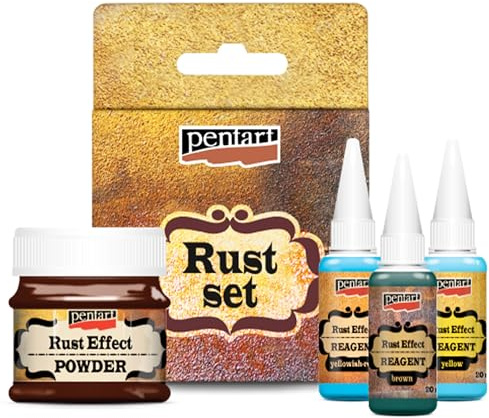 Pentart rosteffekt set puder och oxidationsmedel