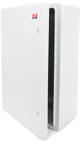 KOOP - Armadietto di distribuzione elettrico ABS con serratura porta con guarnizione perimetrale, 400 x 600 x 200, alloggiamento industriale IP65, con piastra di montaggio zincata