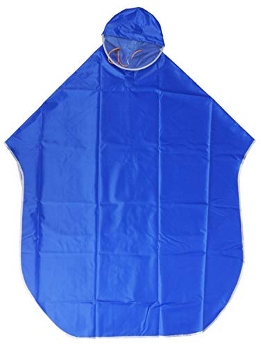 Sosoport Men Cycling Rain Poncho Lightweight Bike Raincoat for Adults Windproof Hooded Cape for Scooters Biking Outdoor Activities Unisex Design Xxxl Blue