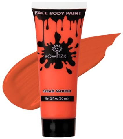 Bowitzki Maquillage Crème pour Visage et Corps 2oz 60ml - Peinture pour le Corps et le Visage à Base d'Eau - Effets Spéciaux pour Adultes, Enfants, Enfants - Halloween, Noël, Fête, Scène, Cosplay