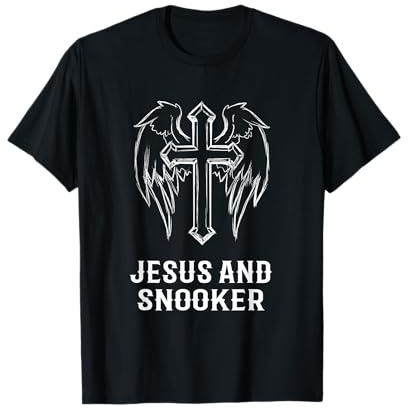 Snooker-Spieler, christliches Design Jesus und Snooker! T-Shirt