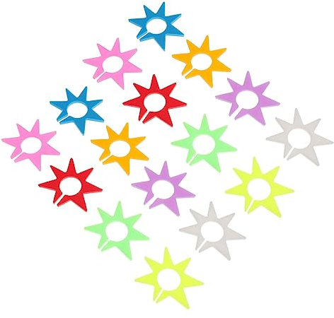 Cabilock Vidrio 2 Juegos 16 Piezas marcador de copa de vino beber encantos signos de boda accesorios fiesta complementos fiesta emblemas bebidas marcadores de bebida taza señalización