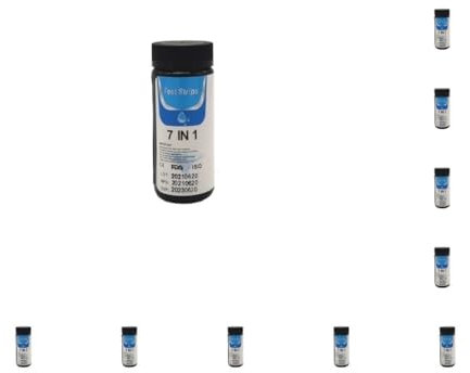Professionelles 7-in-1-Schwimmbad-pH-Papier, Spa, Säuregehalt, Lebensmittel-Teststreifen, Reisen, Haushalt, Testgerät, Zubehör, 10 Stück