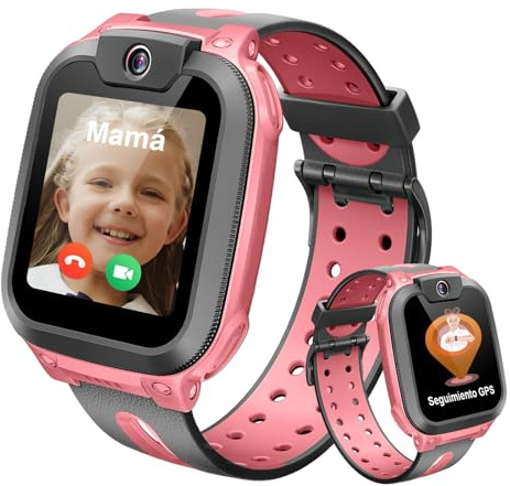 imoo Z1 Kids Smart Watch for Girls with GPS Tracker&Video Call, IPX8 Pink | Waterproof, HD Video Call, VoLTE, GPS Tracking, SIM Supported, SOS Emergency, Family Chat, Parental Control App, Class Mode