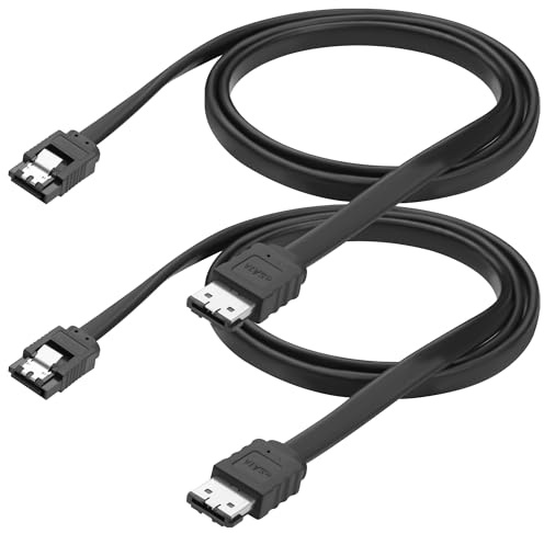 ELFJMZP Cable SATA a eSATA de cobre con pestaña de bloqueo, 6 Gb/s SATA-III Cable de transferencia de datos para caja de disco duro HDD y SSD Cable convertidor externo SATA a eSATA de 100 cm (paquete