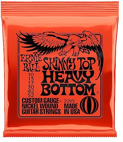 Ernie Ball, Skinny Top Heavy Bottom Slinky Nickel Wound, Corde per chitarra elettrica, diametro 10-52