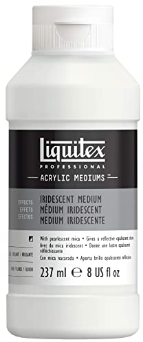 Liquitex 107008 Professional Irisierendes - Perlmutt Medium mit Acrylfarbe und -medien mischbar, zum Erzielen von metallischen perlmuttartigen Effekten -237ml Flasche