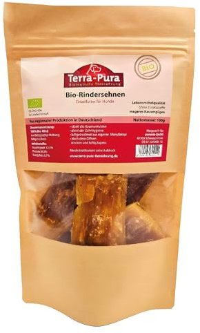 Terra Pura Cani Snack Cavalli sehnen, 1er Pack (1 X 500 G) – Bio