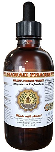 Hawaii Pharm Saint John's Wort Liquid Extract, Organic Saint John's Wort (Hypericum Perforatum) Tincture, Herbal Supplement, Made in USA, 2 fl.oz