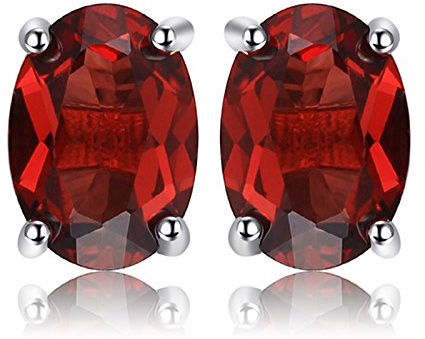 Jewelrypalace Women 925/1000 silver Garnet Oval Red Garnet