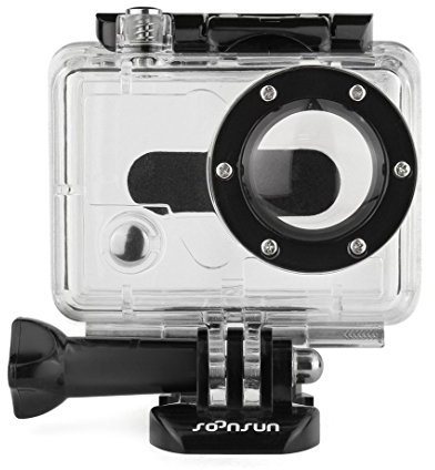 SOONSUN Replacement Underwater Waterproof Housing Case for GoPro HD Hero 1 and Go Pro HD Hero 2 Camera