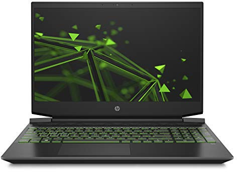 HP Pavilion Gaming Laptop 15,6 Zoll FHD 144Hz Display, AMD Ryzen 5-5600H, 16GB DDR4 RAM, 512GB SSD, NVIDIA GeForce RTX 3050 4GB, Windows 11, QWERTZ Tastatur, Schwarz/Grün