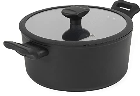 Russell Hobbs RH01863EU7 Crystaltech kochtopf - 3L Füllmenge antihaftbeschichtet klein 20cm töpf, BPA-Frei, abriebfest Suppentopf mit deckel, induktion und Metallutensilien geeignet, Ölfreies Kochen