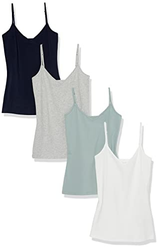 Amazon Essentials dam Slim-fit stickad v-ringad lager cami (finns i plusstorlek)