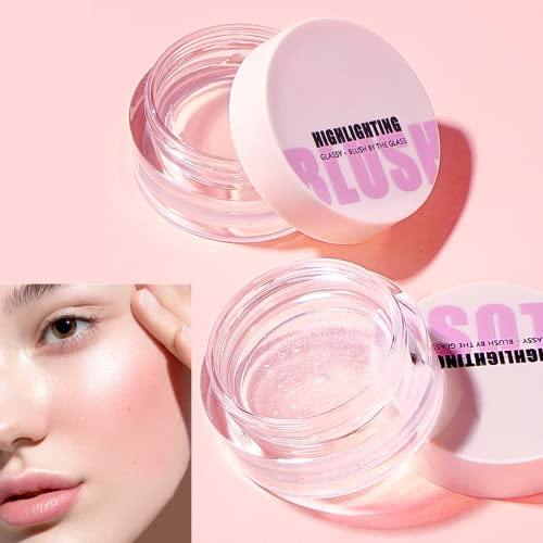 Transparent fard décoloration, trasparente blush, décoloration blush décoloration blush, multi - usage imperméable décoloration blush Cream, guancia & labbra (01-clear)