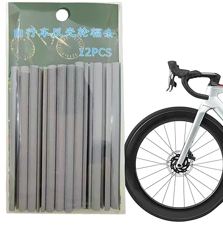 itrimaka Reifenreflektor für Fahrrad,12 Stück wasserdichte, gut sichtbare Fahrradreflektoren - Multifunktionale Fahrradspeichen-Leuchtstäbe, Fahrradräder, Speichenreflektoren für Fahrradzubehör