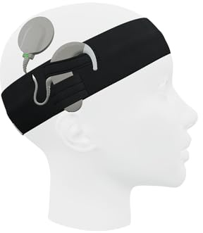 SmartEAR Bandeau Universel SmartEar pour Processeurs Audio et Implants Cochléaires - Confort et Protection - Résistant à la Poussière et à la Sueur - Noir, Taille S